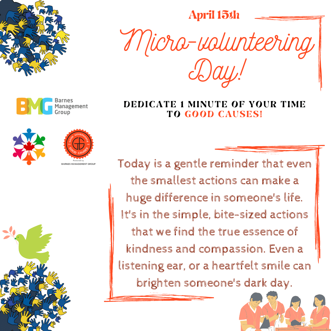 April 15 is Micro-Volunteering Day!
